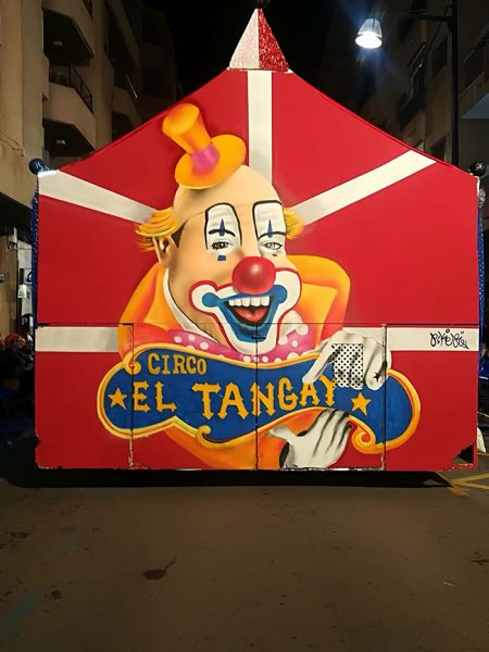 graffiti payaso circo peña el tangay
